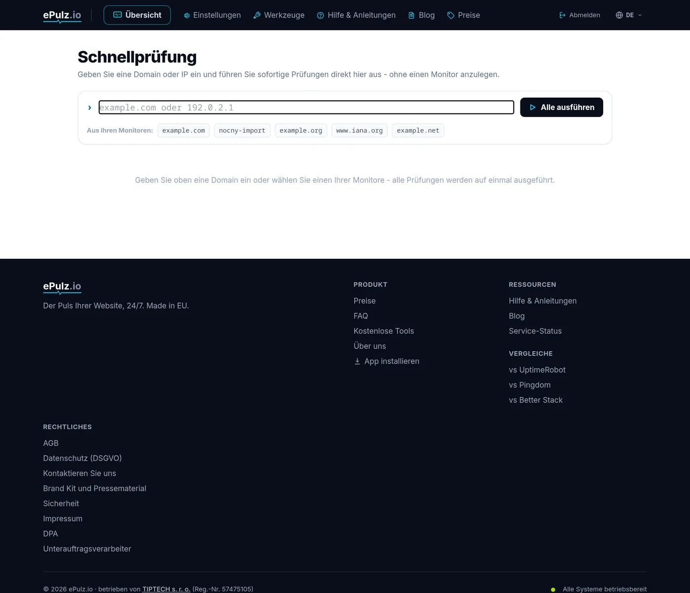 Schnellprüfung - mehrere Tool-Karten gleichzeitig ausgeführt